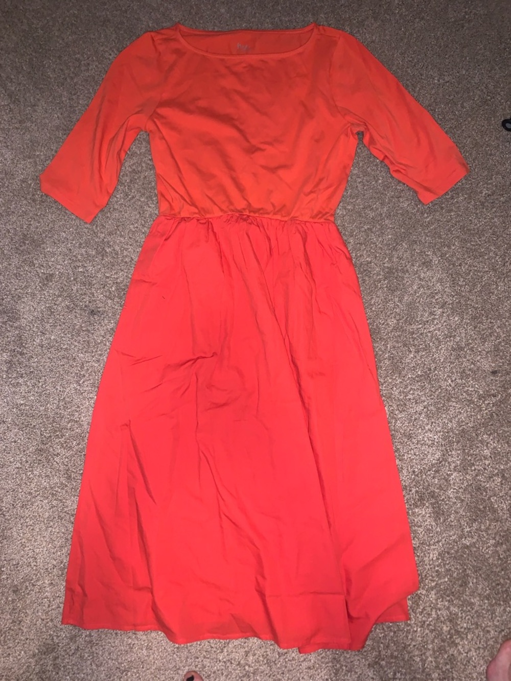 Me by Jennie Garth “As Is” 3/4 Sleeve Dress in Paprika